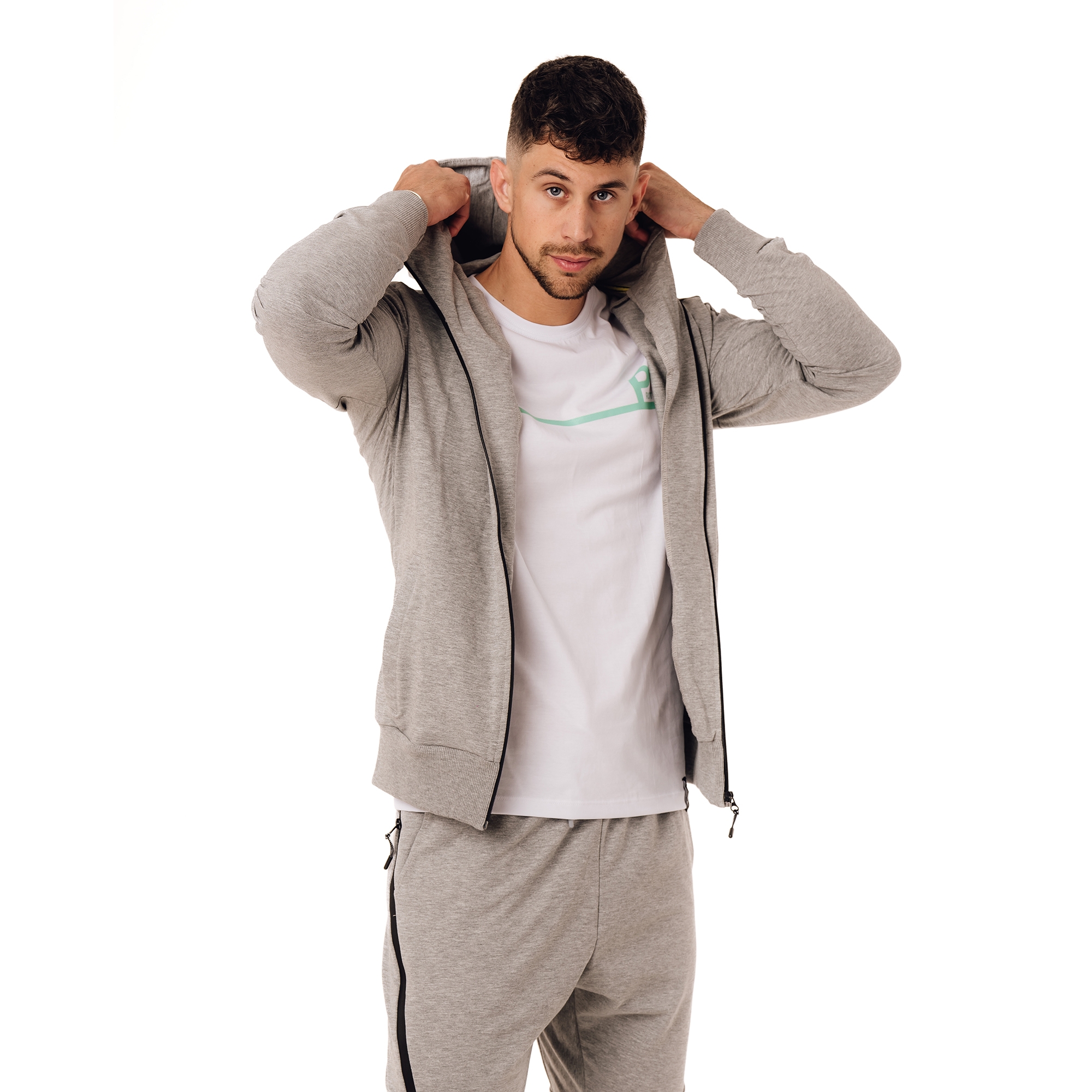 ZIP HOODIE ARMY (GREY)