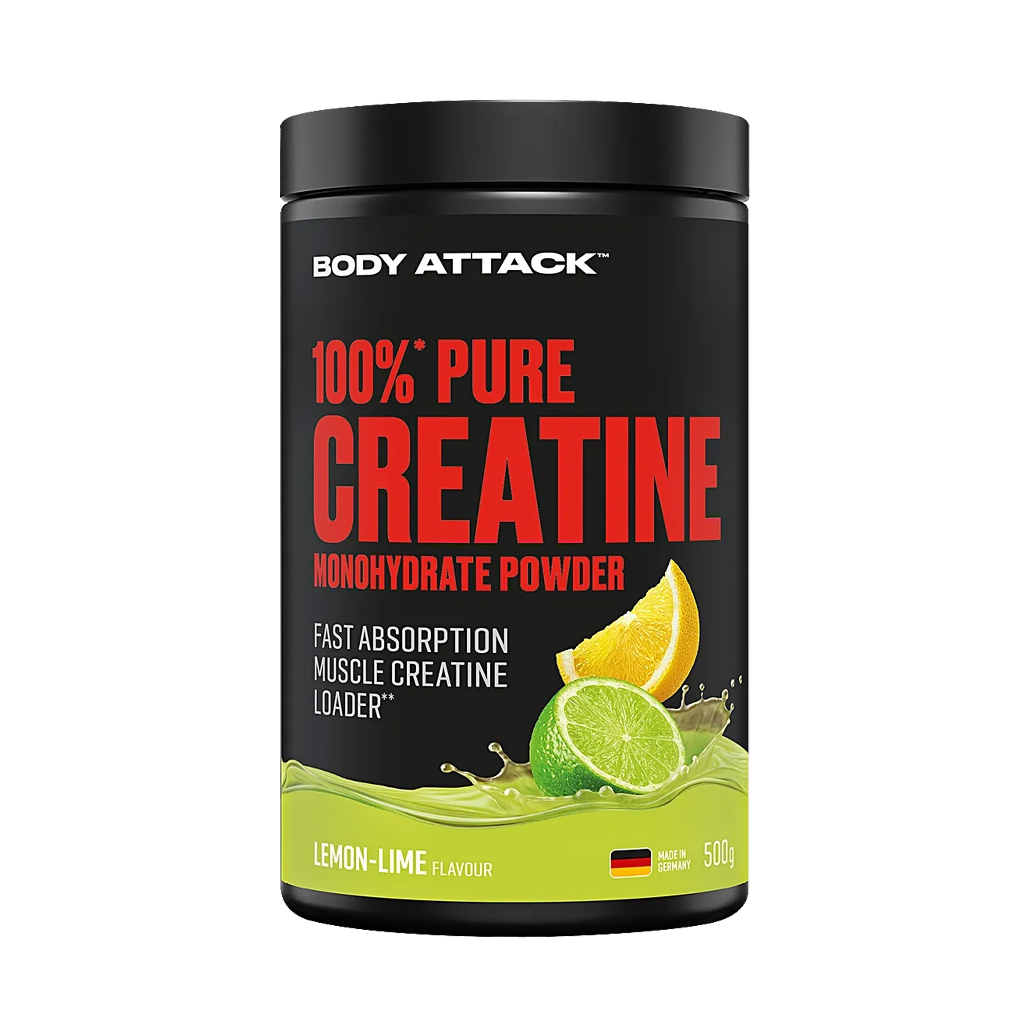 BODY ATTACK 100% PURE CREATINE MONOHYDRATE (flavoured), 500 g