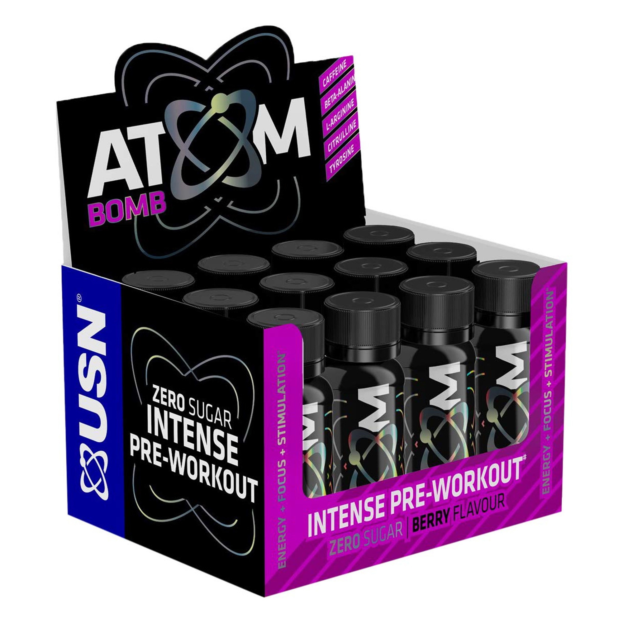 USN ATOM BOMB INTENSE PRE-WORKOUT, 12x60ml
