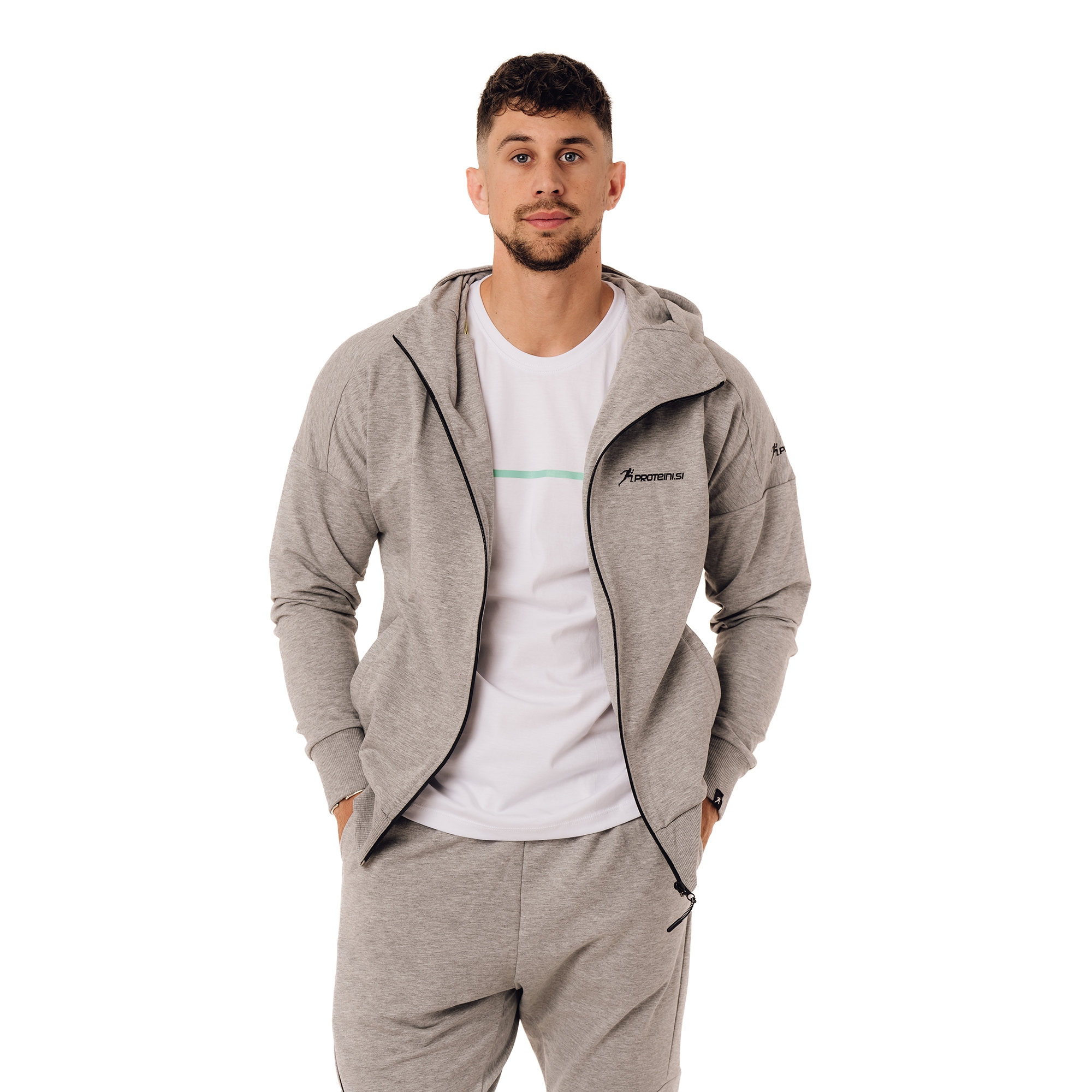 ZIP HOODIE ARMY (GREY)