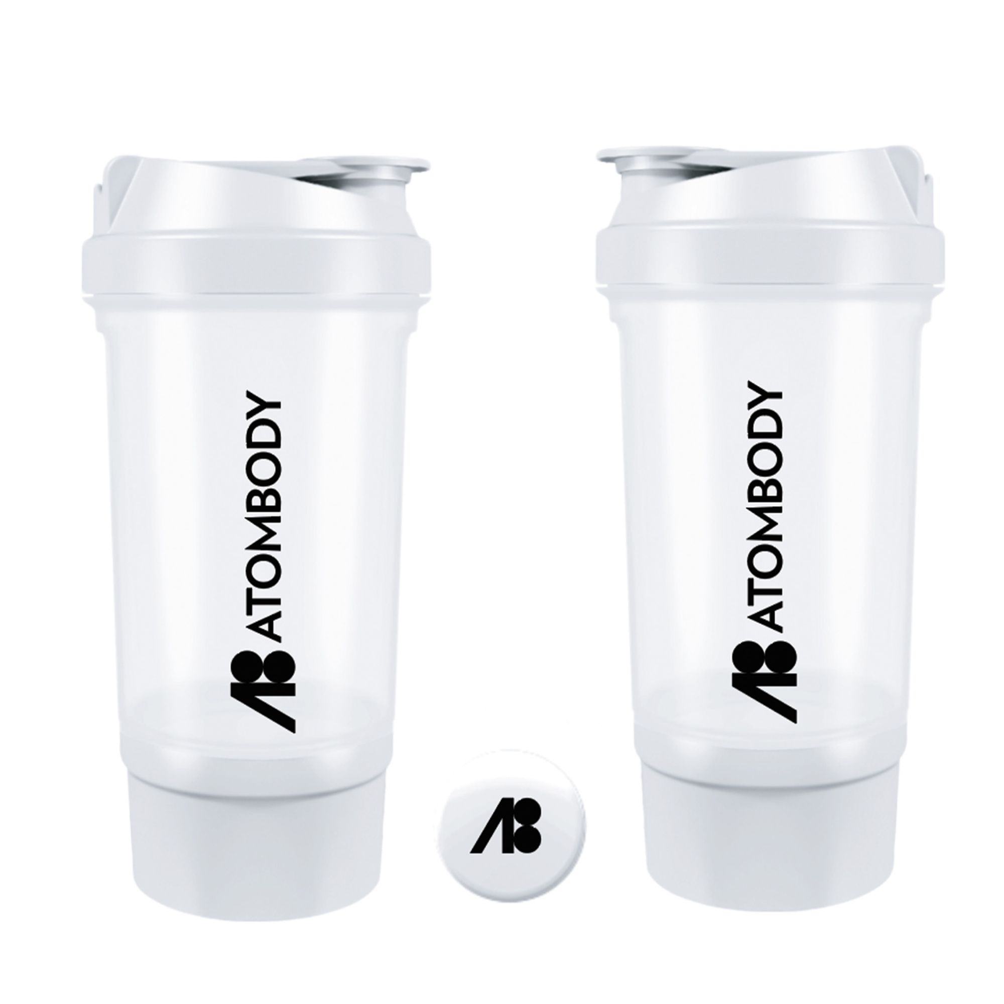 ATOMBODY SHAKER OPAQUE WHITE - TR PINK, 700 ml