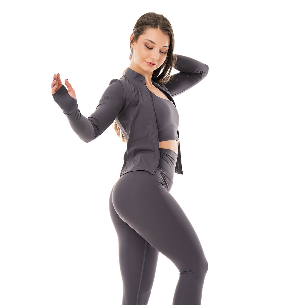CROP TOP WITH ZIPPER (LONG SLEEVES) KRISTY CROP TOP WITH ZIPPER (LONG SLEEVES) KRISTY