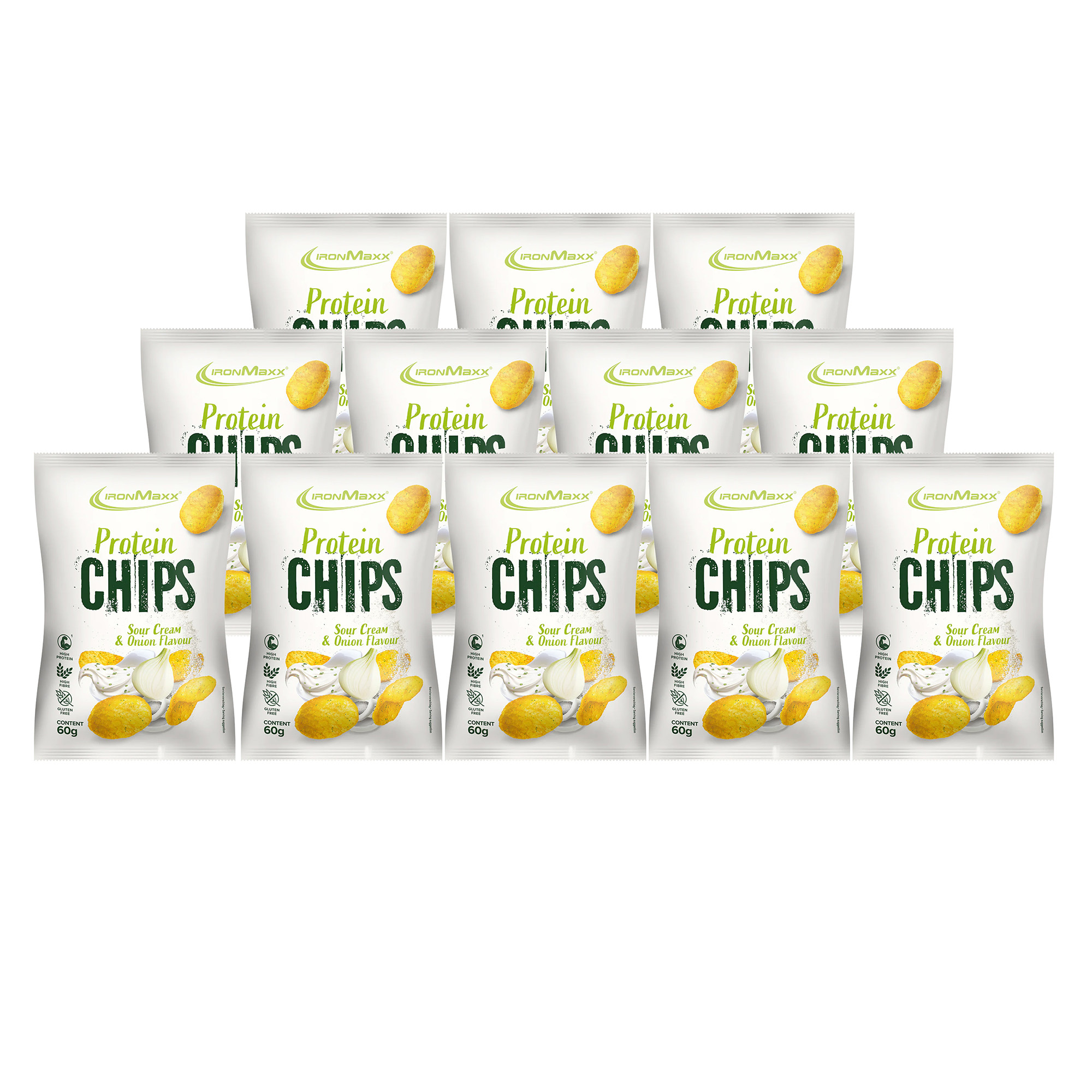 IRONMAXX PROTEIN CHIPS, 12x60g